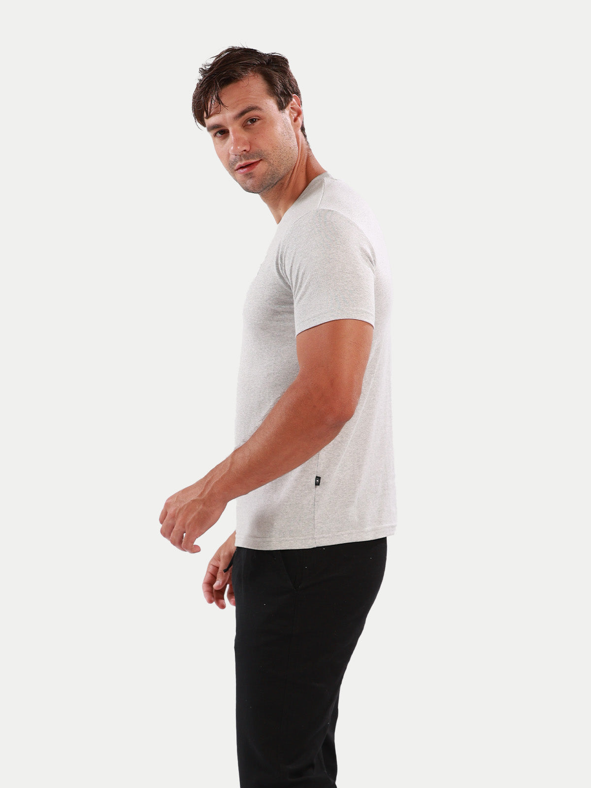 Playera de algodón para hombre - Crown 98 Gray - Diamond Finish