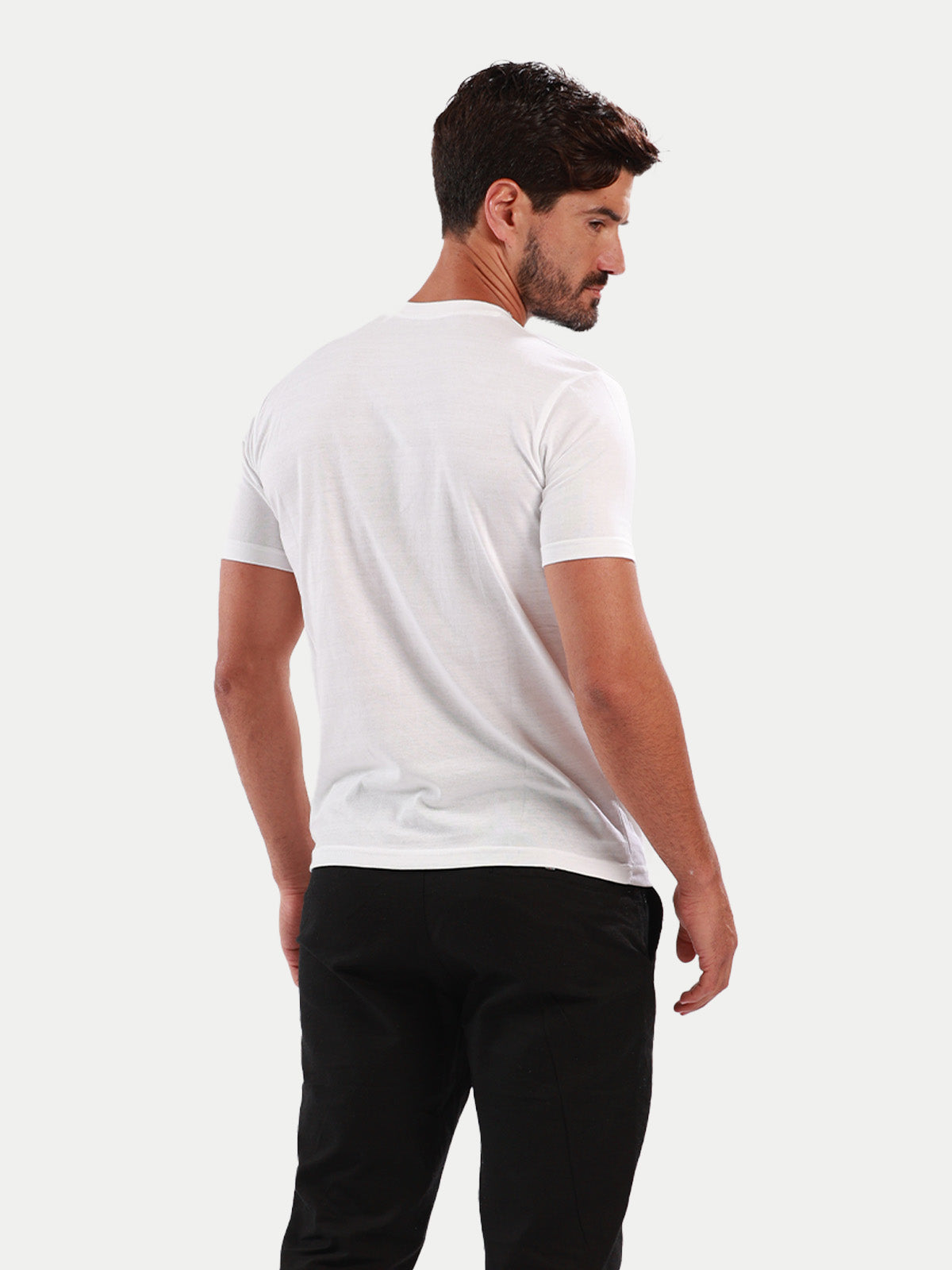 Playera de algodón para hombre - Crown 98 White - Diamond Finish