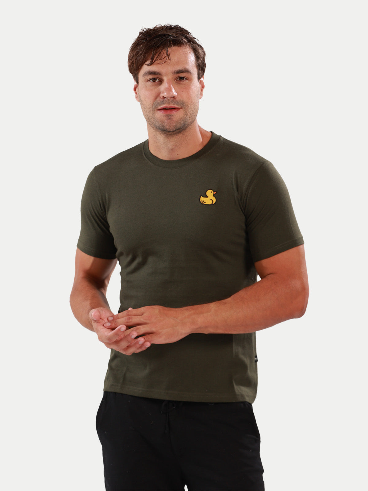 Playera de algodón para hombre - Duck Olive - Diamond Finish