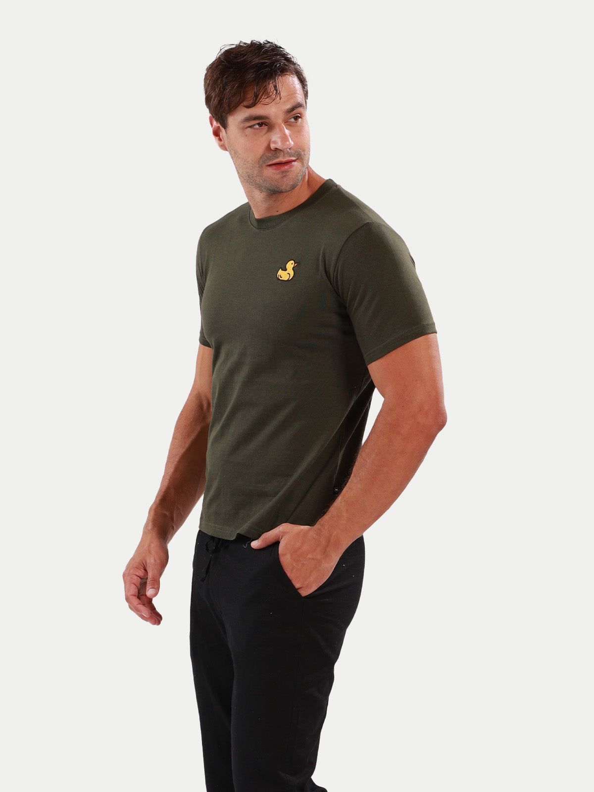 Playera de algodón para hombre - Duck Olive - Diamond Finish
