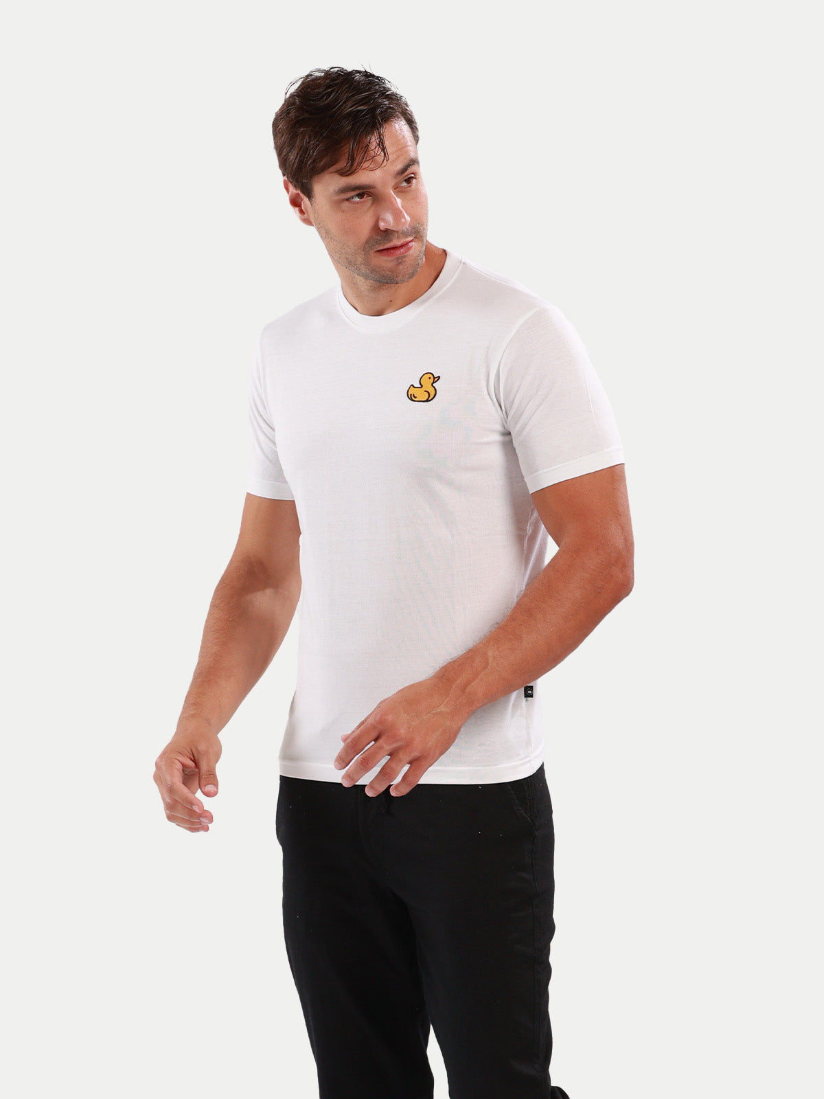 Playera de algodón para hombre - Duck White - Diamond Finish