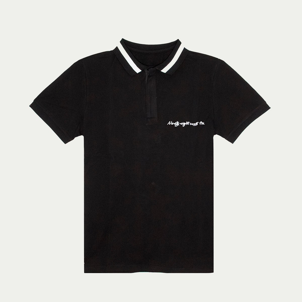 Polo para hombre - Playera tipo polo para hombre clásico color Negro