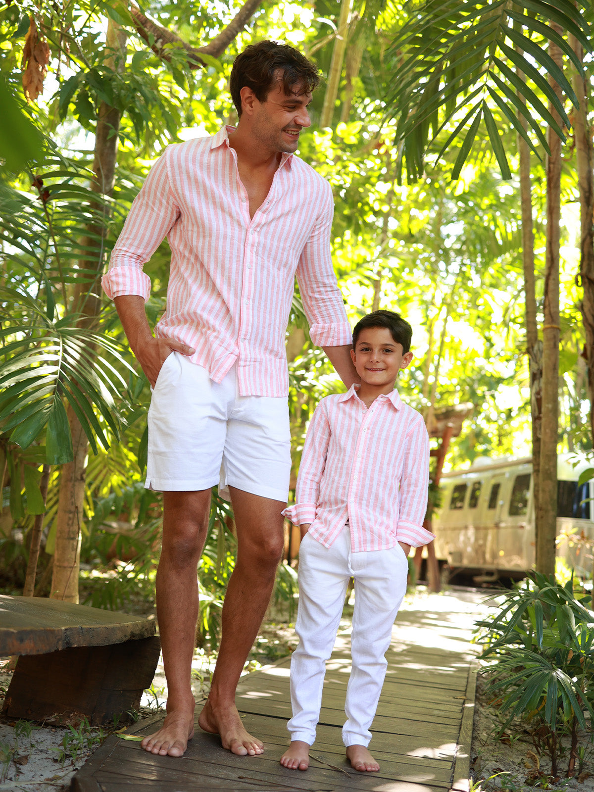 Pantalón Infantil - Pantalón de Lino Blanco