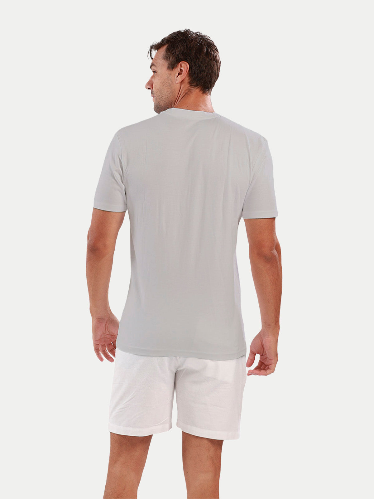 Playera de manga corta caballero - Liquid Touch Gris Claro