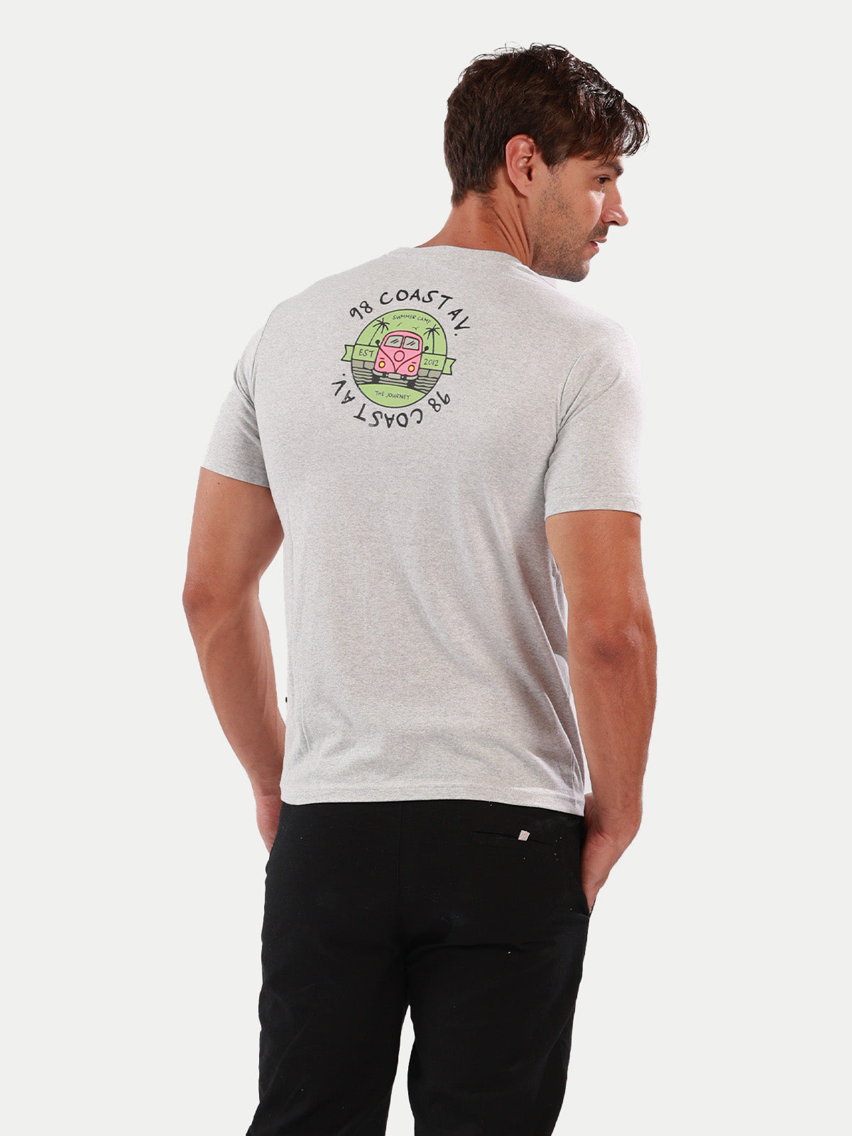 Playera de algodón para hombre - Minivan Gray - Diamond Finish