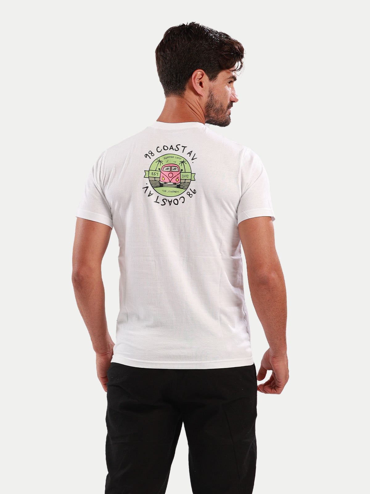 Playera de algodón para hombre - Minivan White - Diamond Finish