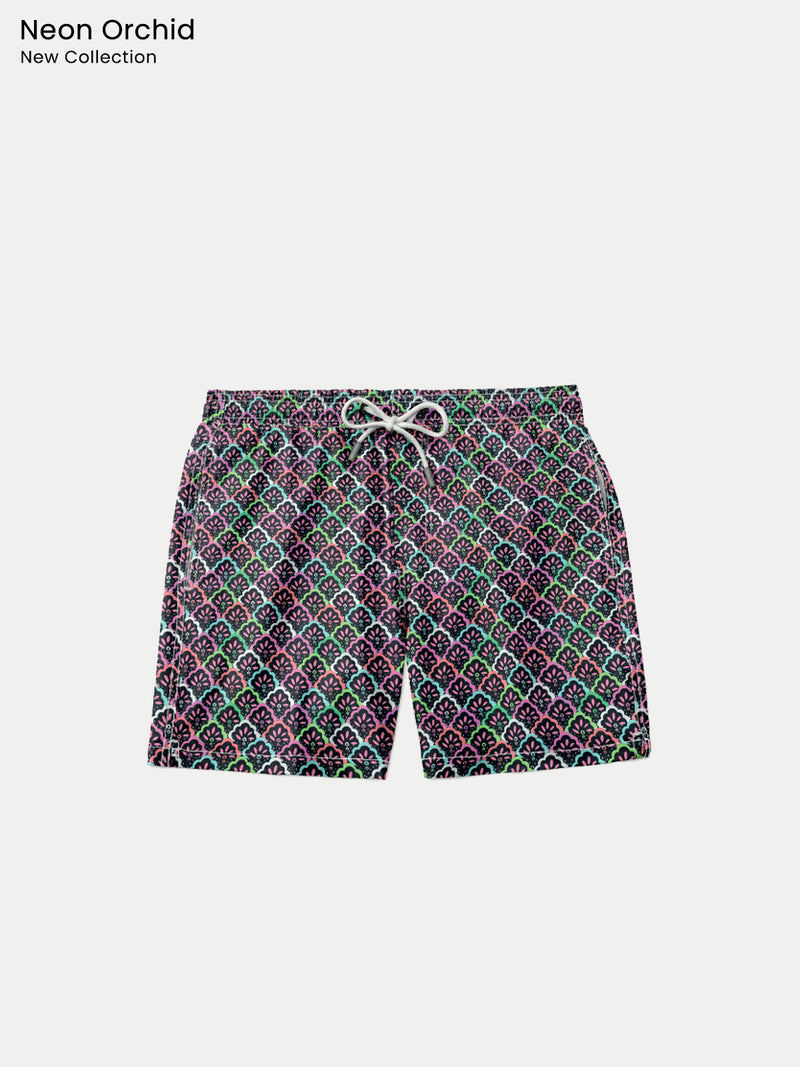 Traje de Baño para Niño - Bañador Neon Orchid - Secado Rápido