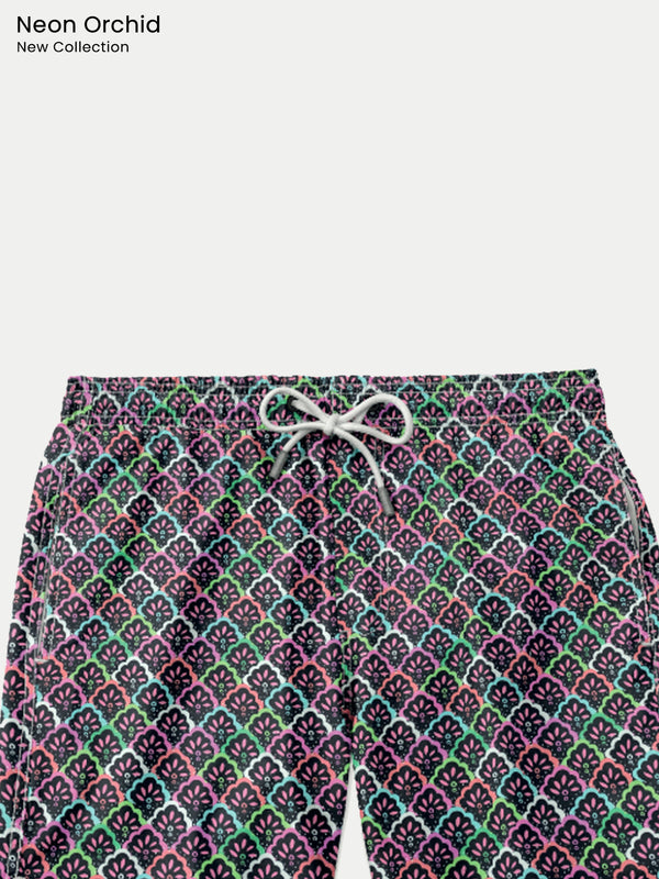 Traje de Baño para Niño - Bañador Neon Orchid - Secado Rápido