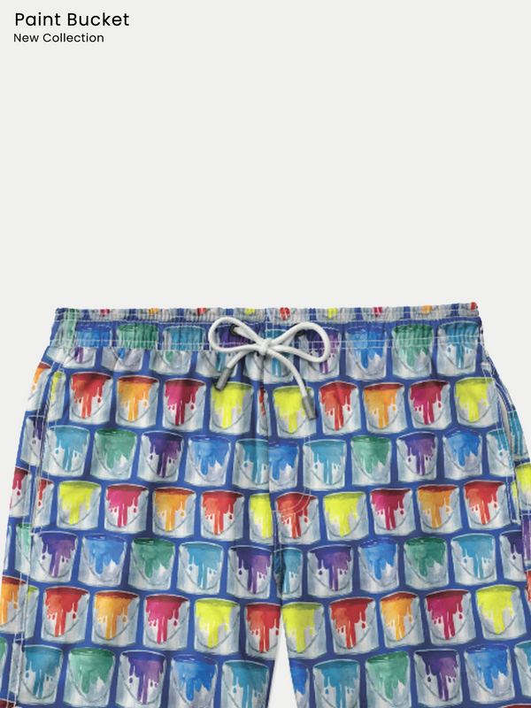Traje de Baño para Hombre - Bañador Paint Buckets - Secado Rápido