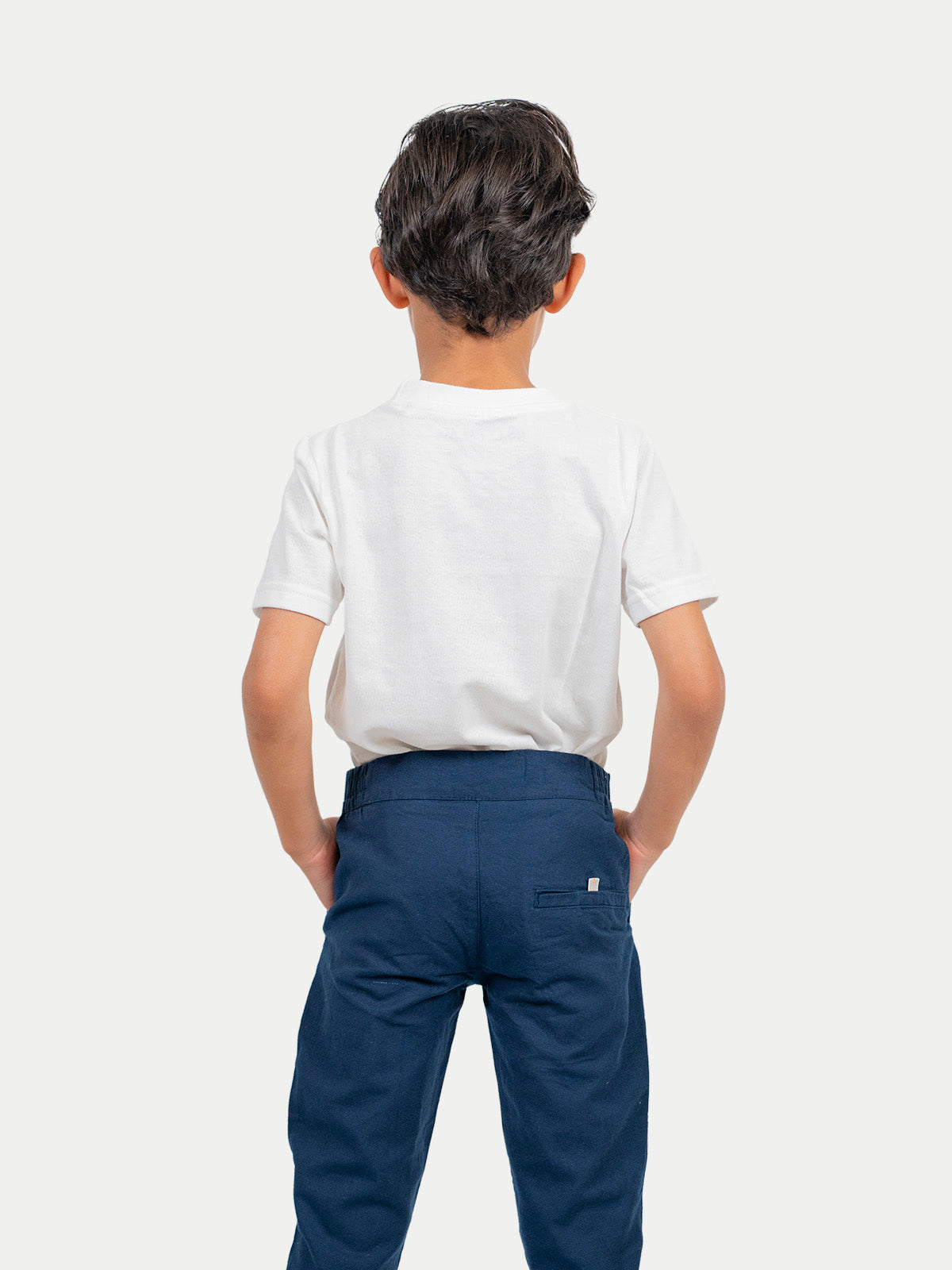 Pantalón Infantil - Pantalón de Lino Azul Marino