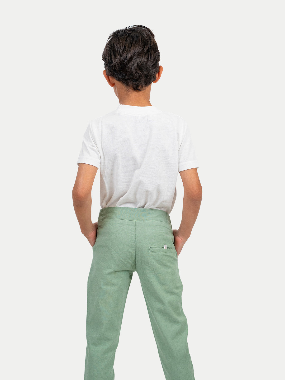 Pantalón Infantil - Pantalón de Lino Olivo