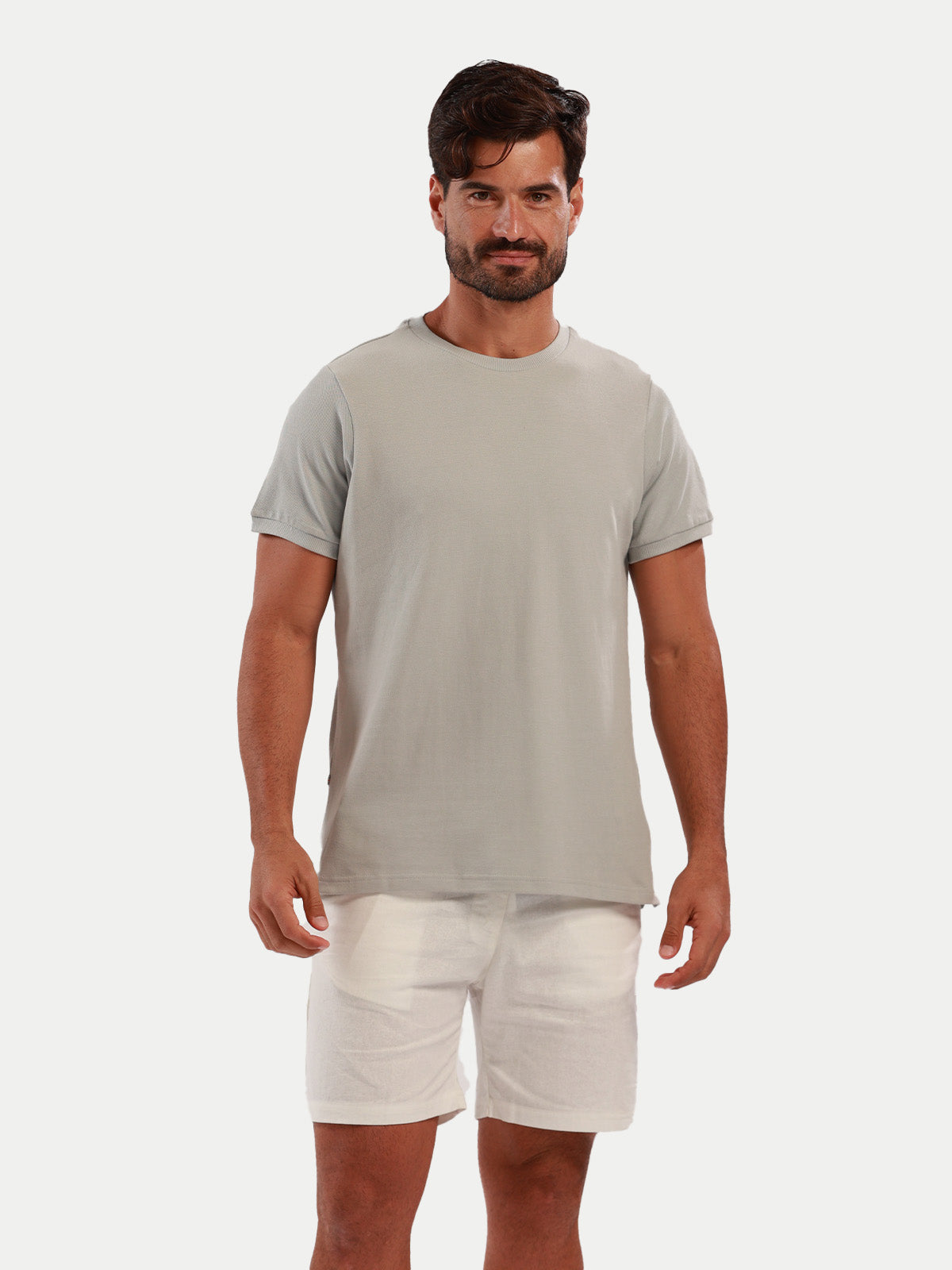 Playera para hombre - Pique T-Shirt Gris Claro - Pique