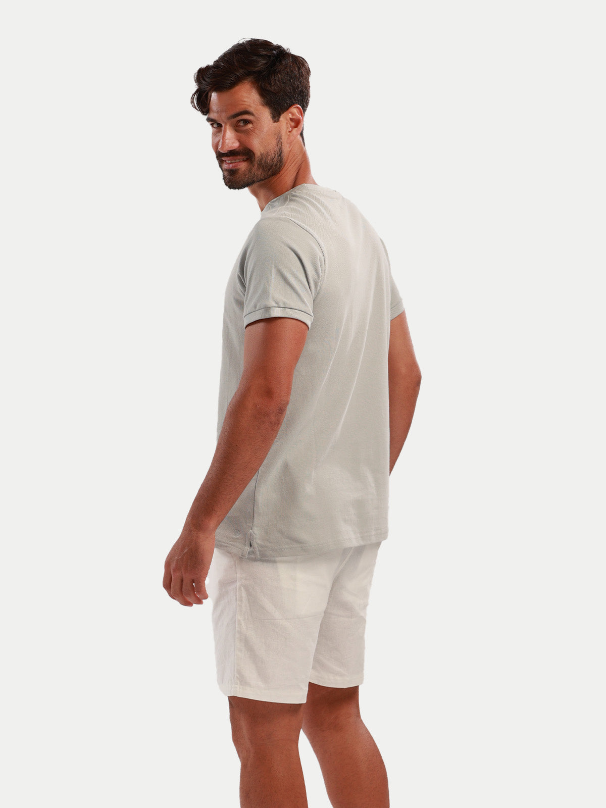 Playera para hombre - Pique T-Shirt Gris Claro - Pique