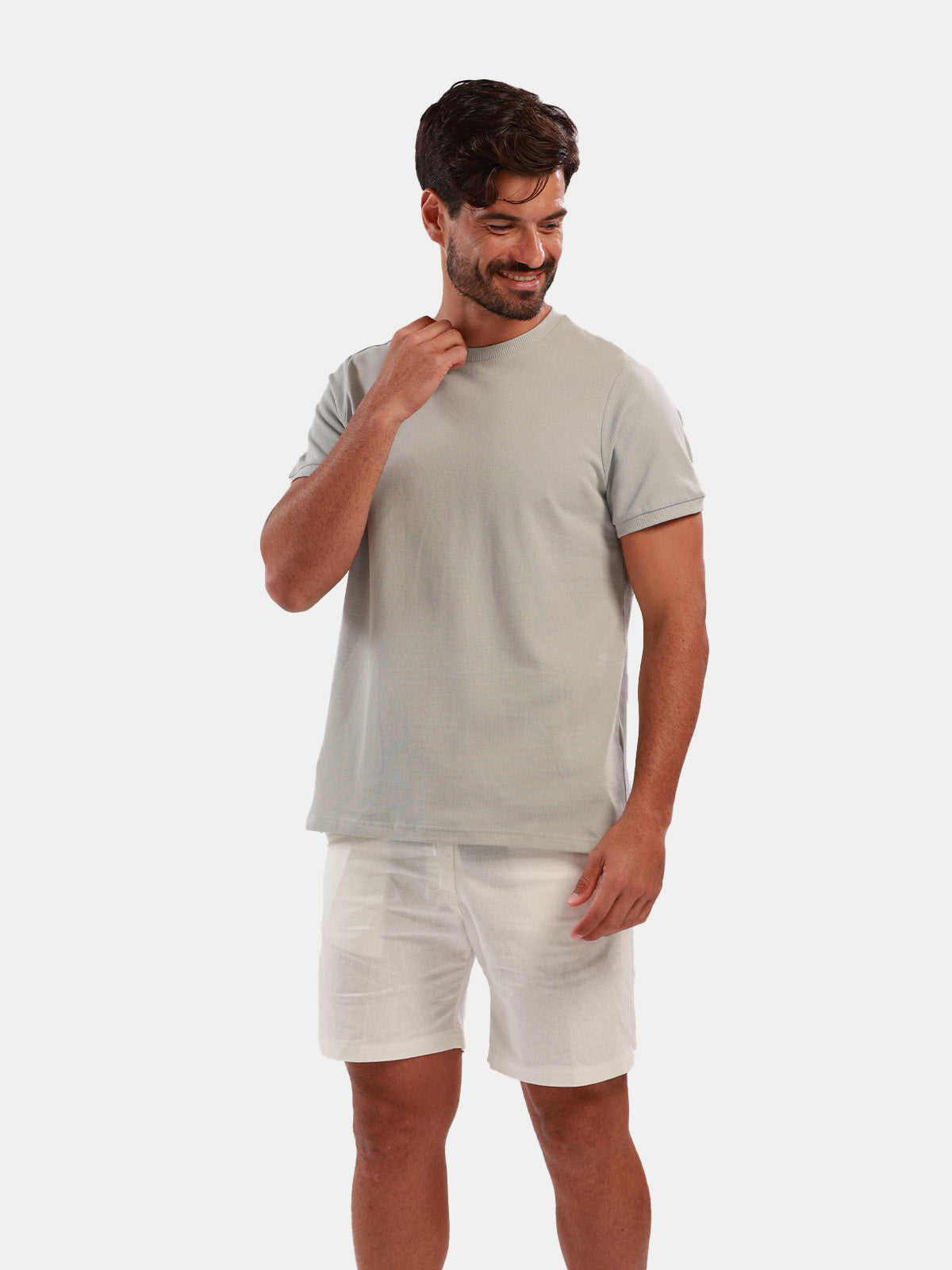 Playera para hombre - Pique T-Shirt Gris Claro - Pique