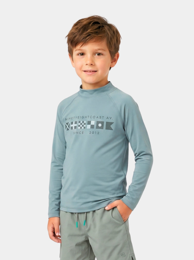 Playera UV Niño - Rashguard Nautic Flag - Wild Coast