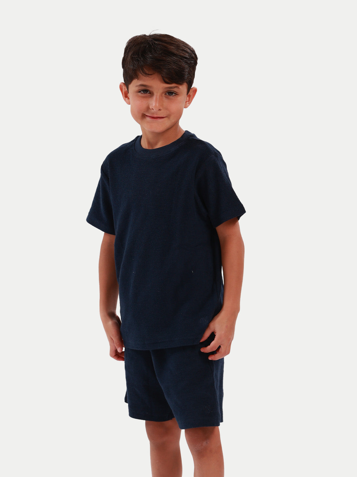 Towel Tshirt - Playera de Toalla Azul Marino Para Niño - 100% Algodón