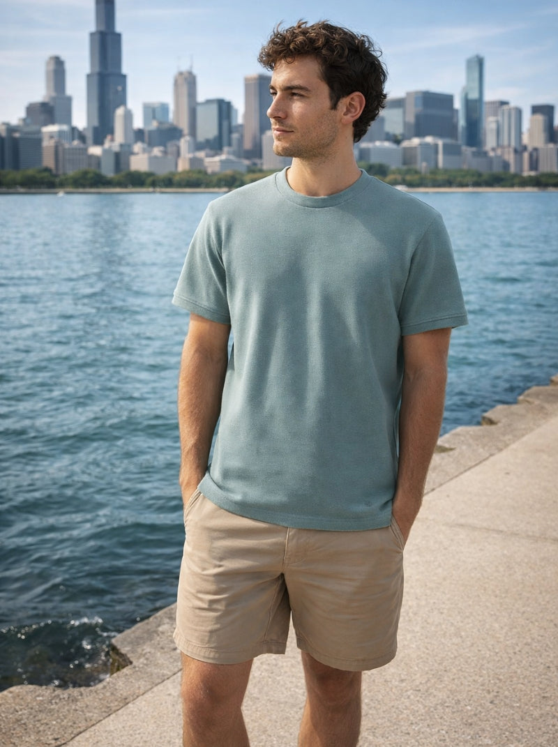 Playera para Hombre - Piqué T-Shirt Petróleo - Wild Coast