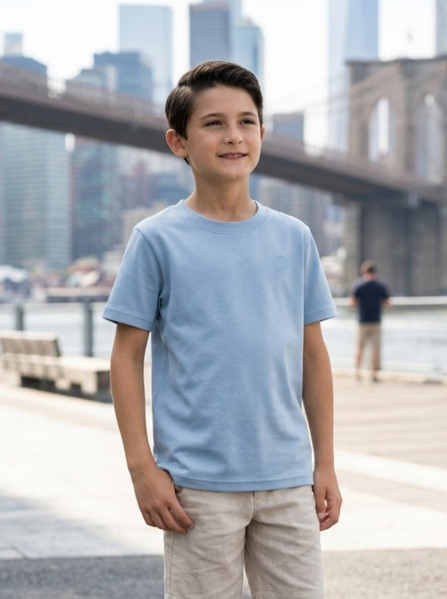 Playera de manga corta niño - Liquid Touch Azul - 98 Coast Av. México