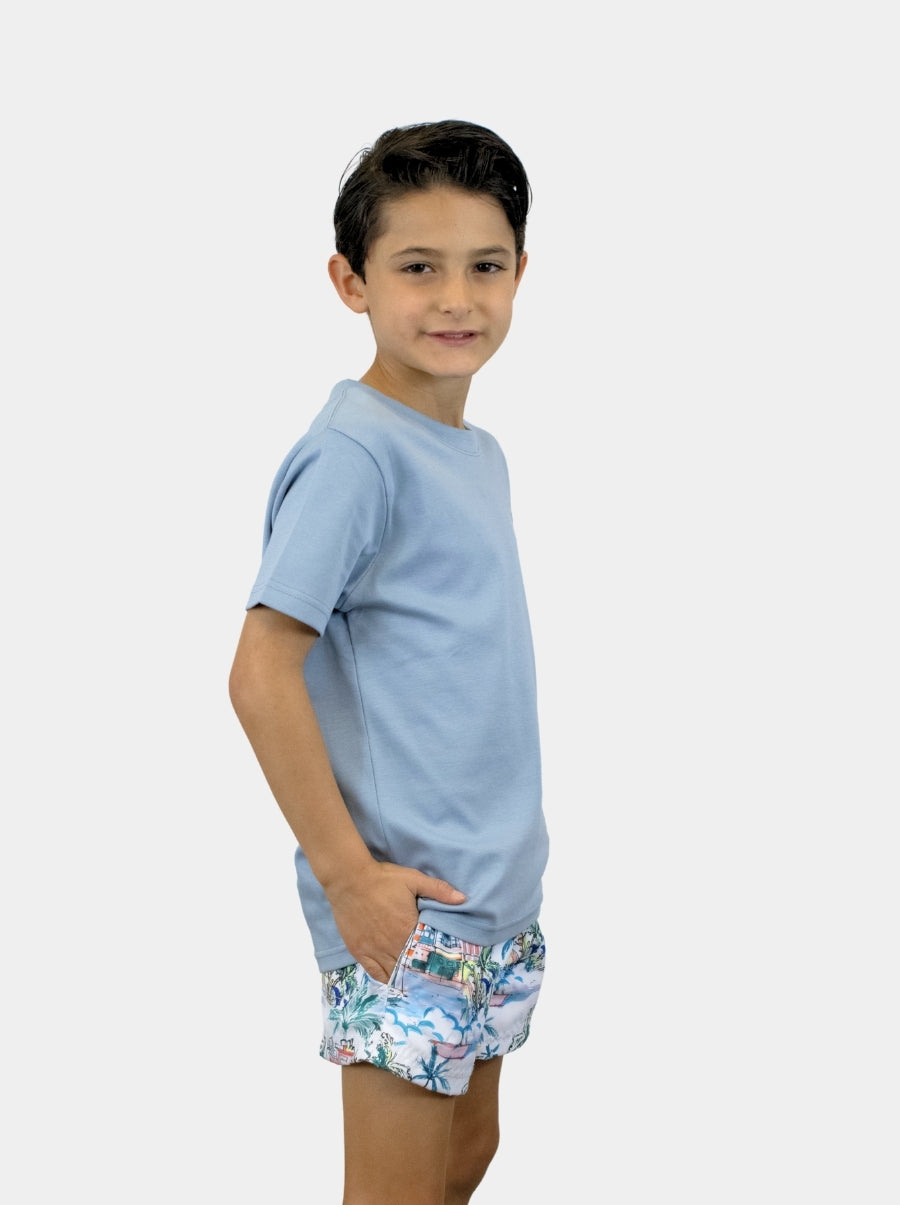 Playera de manga corta niño - Liquid Touch Azul - 98 Coast Av. México