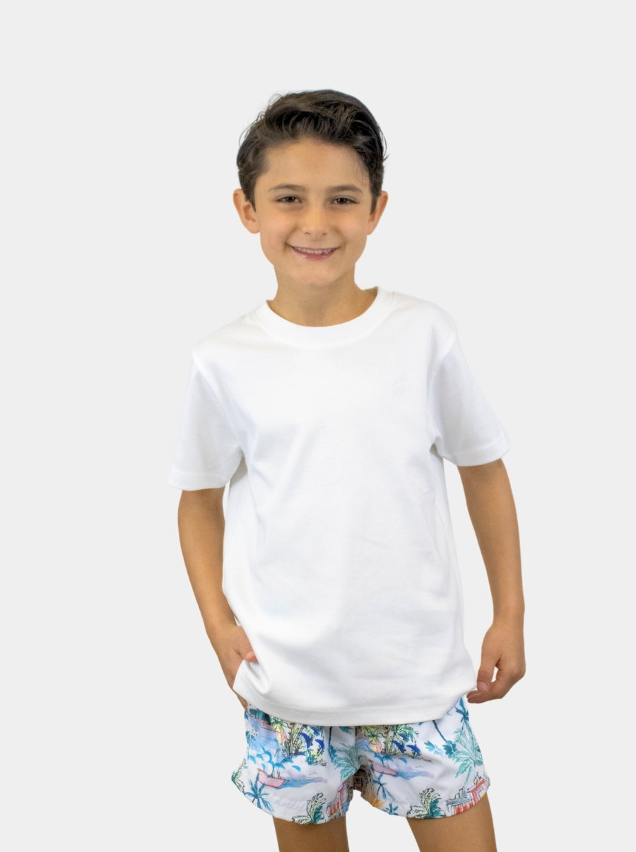 Playera de manga corta niño - Liquid Touch Blanco - 98 Coast Av. México