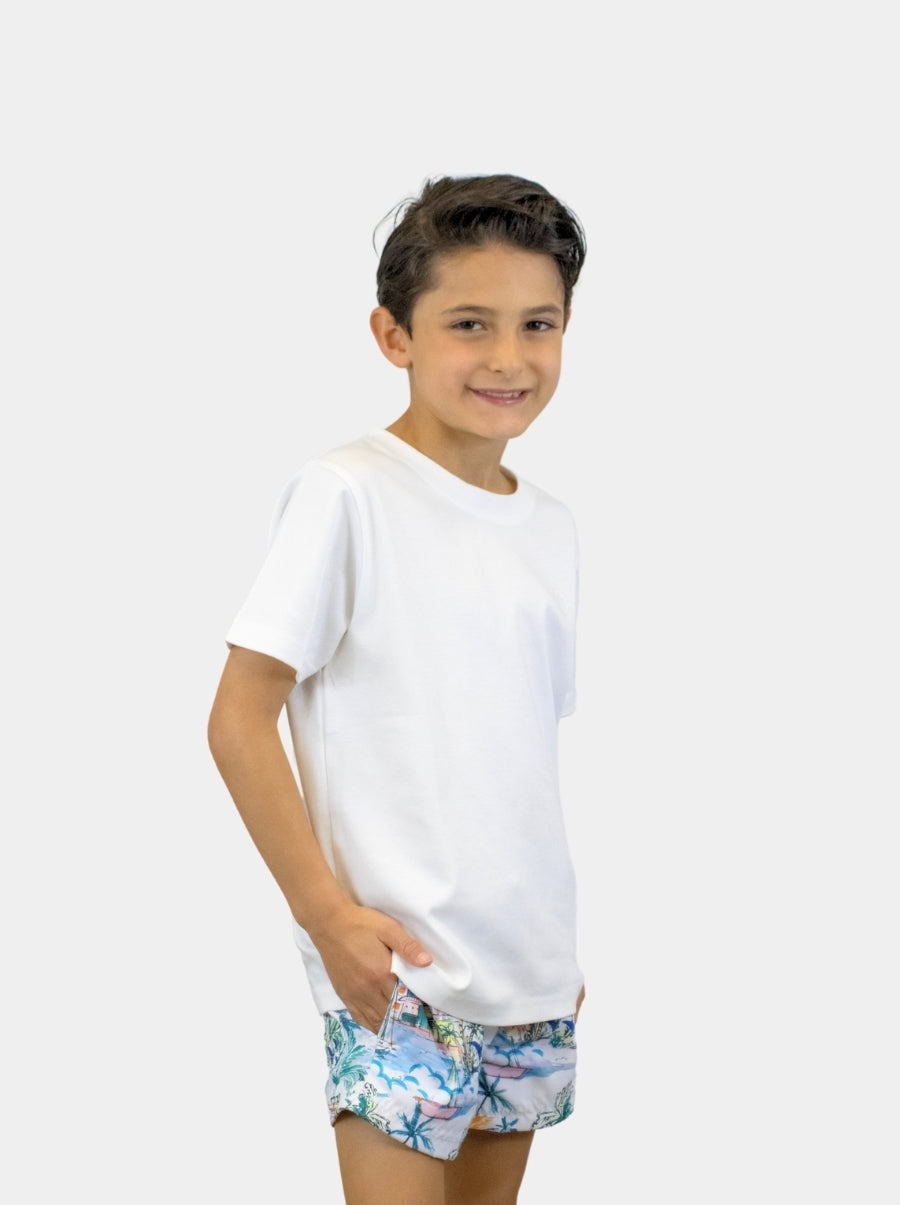 Playera de manga corta niño - Liquid Touch Blanco - 98 Coast Av. México
