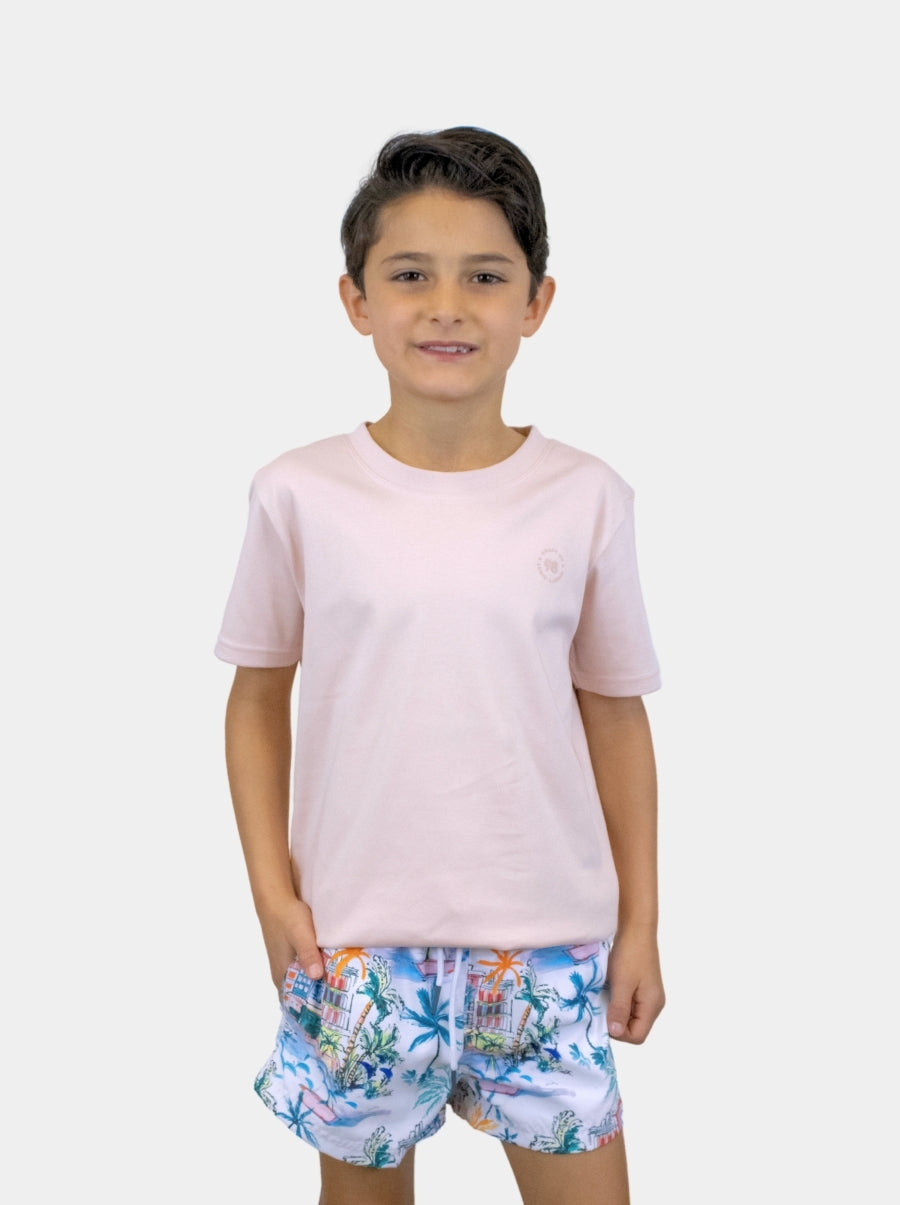 Playera de manga corta niño - Liquid Touch Rosa - 98 Coast Av. México
