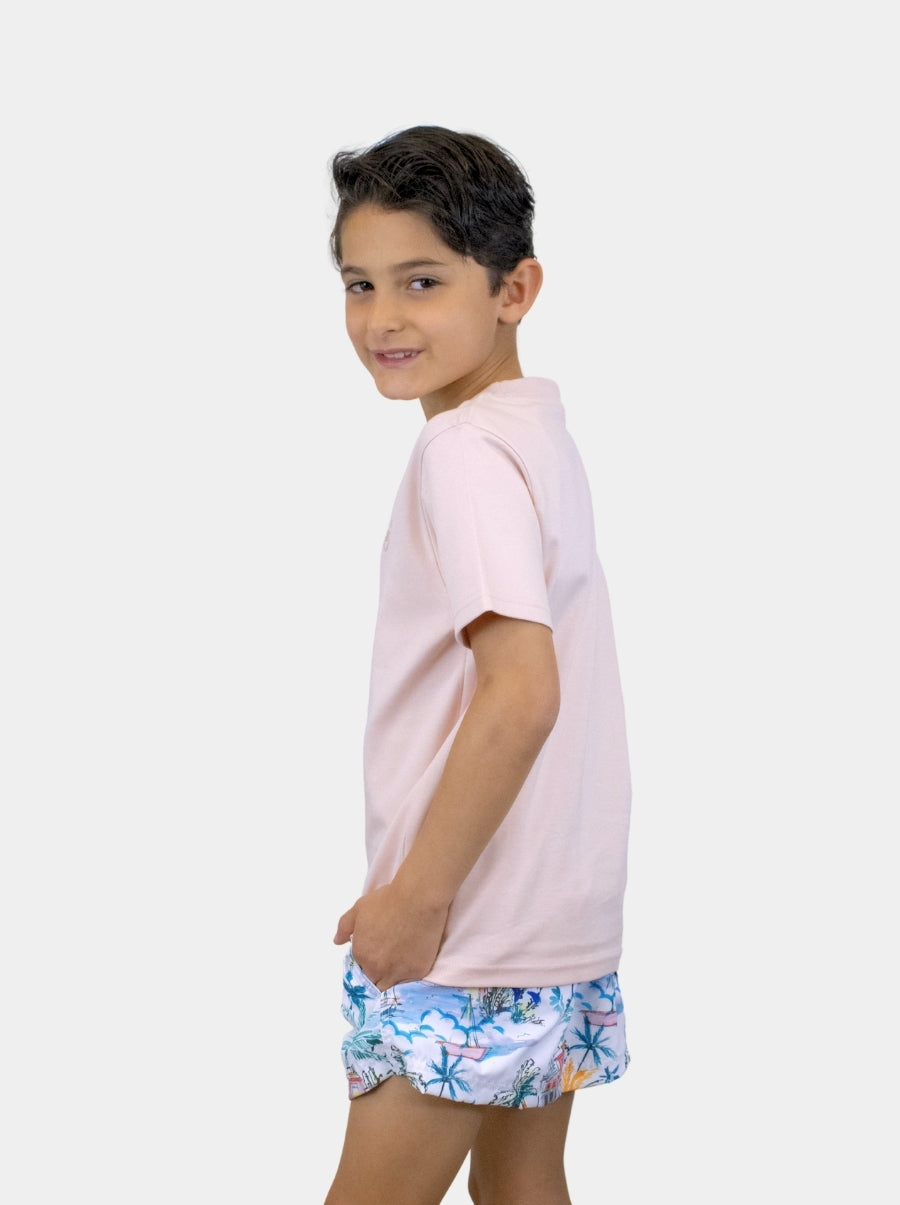 Playera de manga corta niño - Liquid Touch Rosa - 98 Coast Av. México