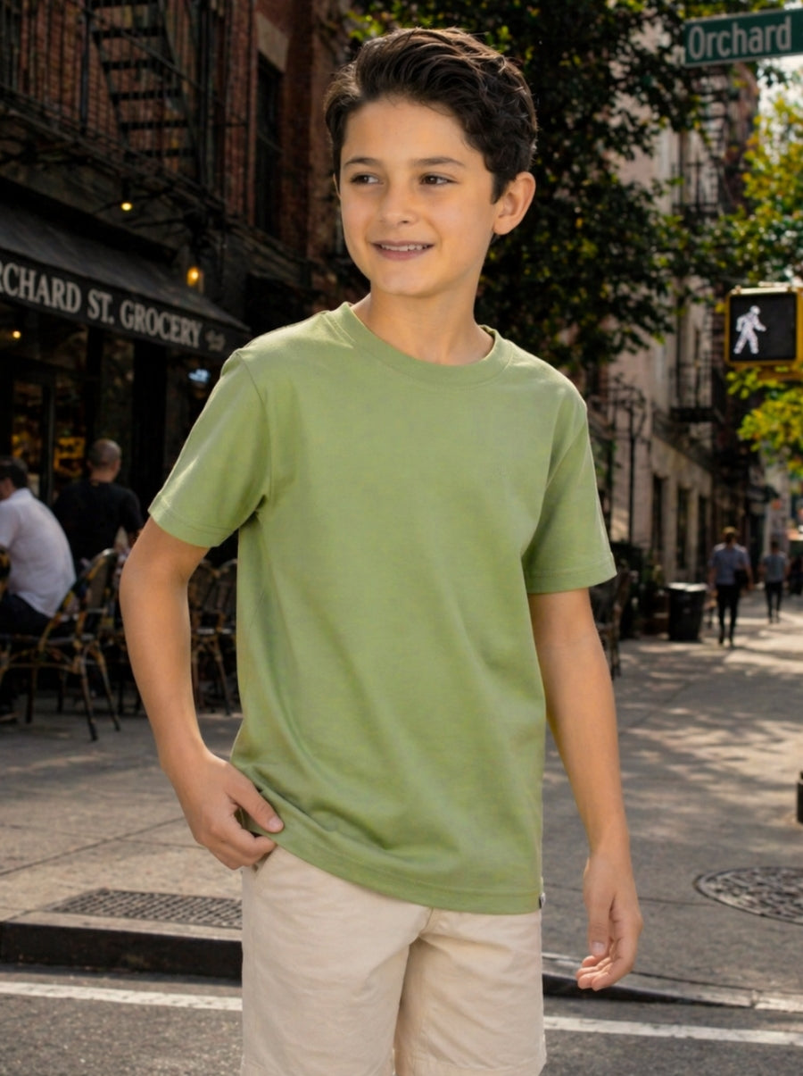 Playera de manga corta niño - Liquid Touch Sage - 98 Coast Av. México