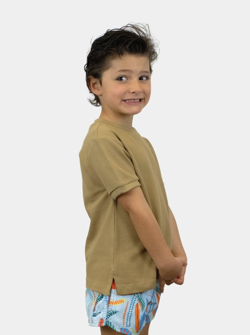 Playera para Niño - Piqué T-Shirt Camel - Wild Coast - 98 Coast Av. México