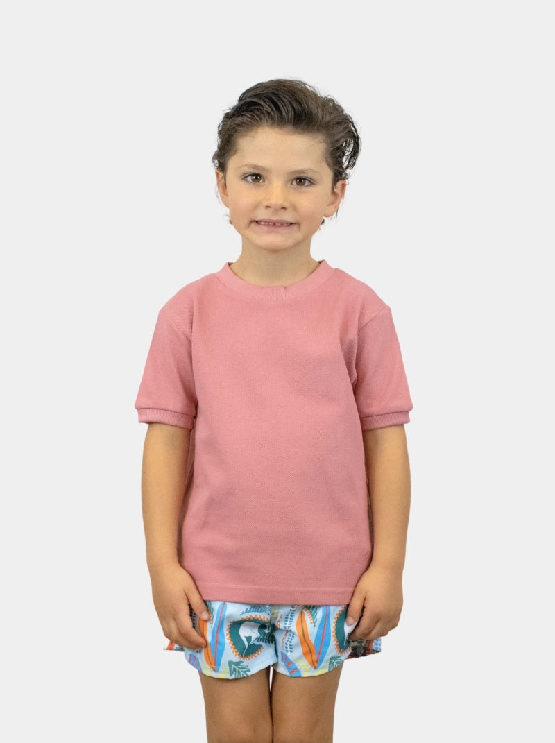 Playera para Niño - Piqué T-Shirt Rosa - Wild Coast - 98 Coast Av. México