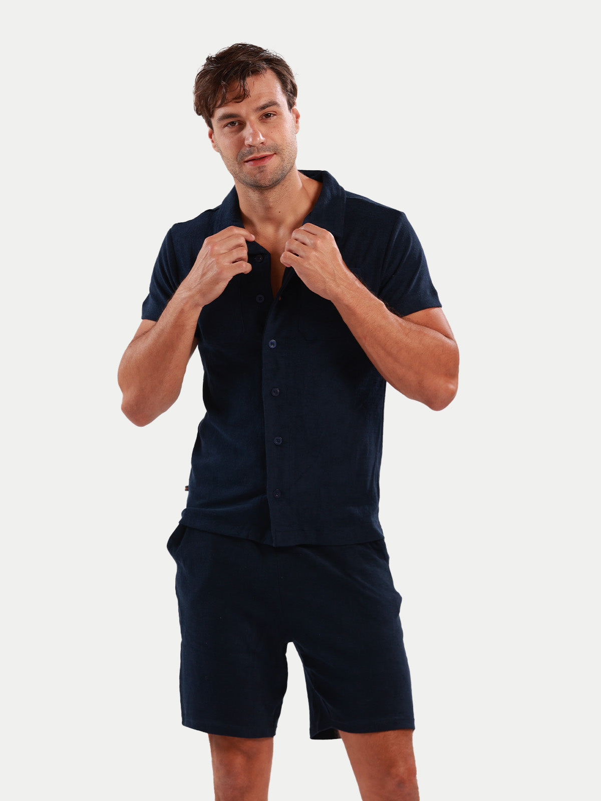 Towel Short - Short de Toalla Azul Marino Para Hombre