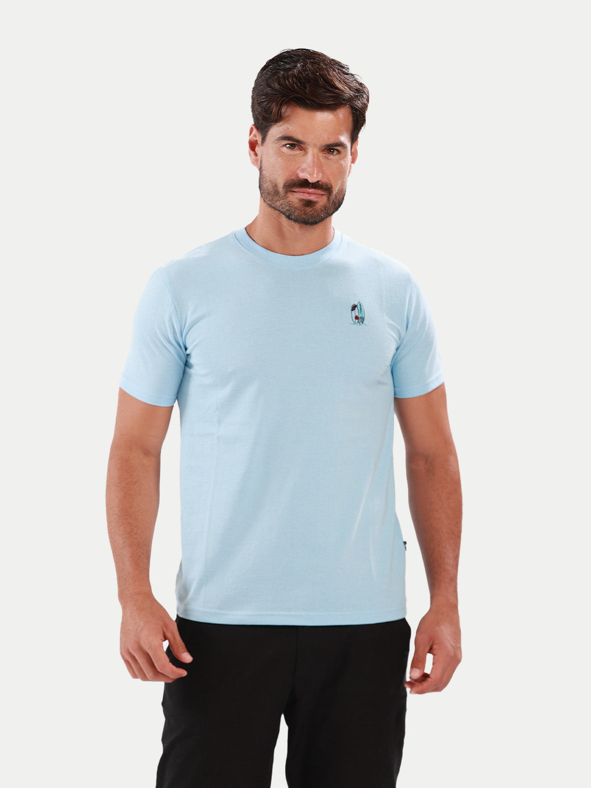 Playera de algodón para hombre - Surf Blue - Diamond Finish