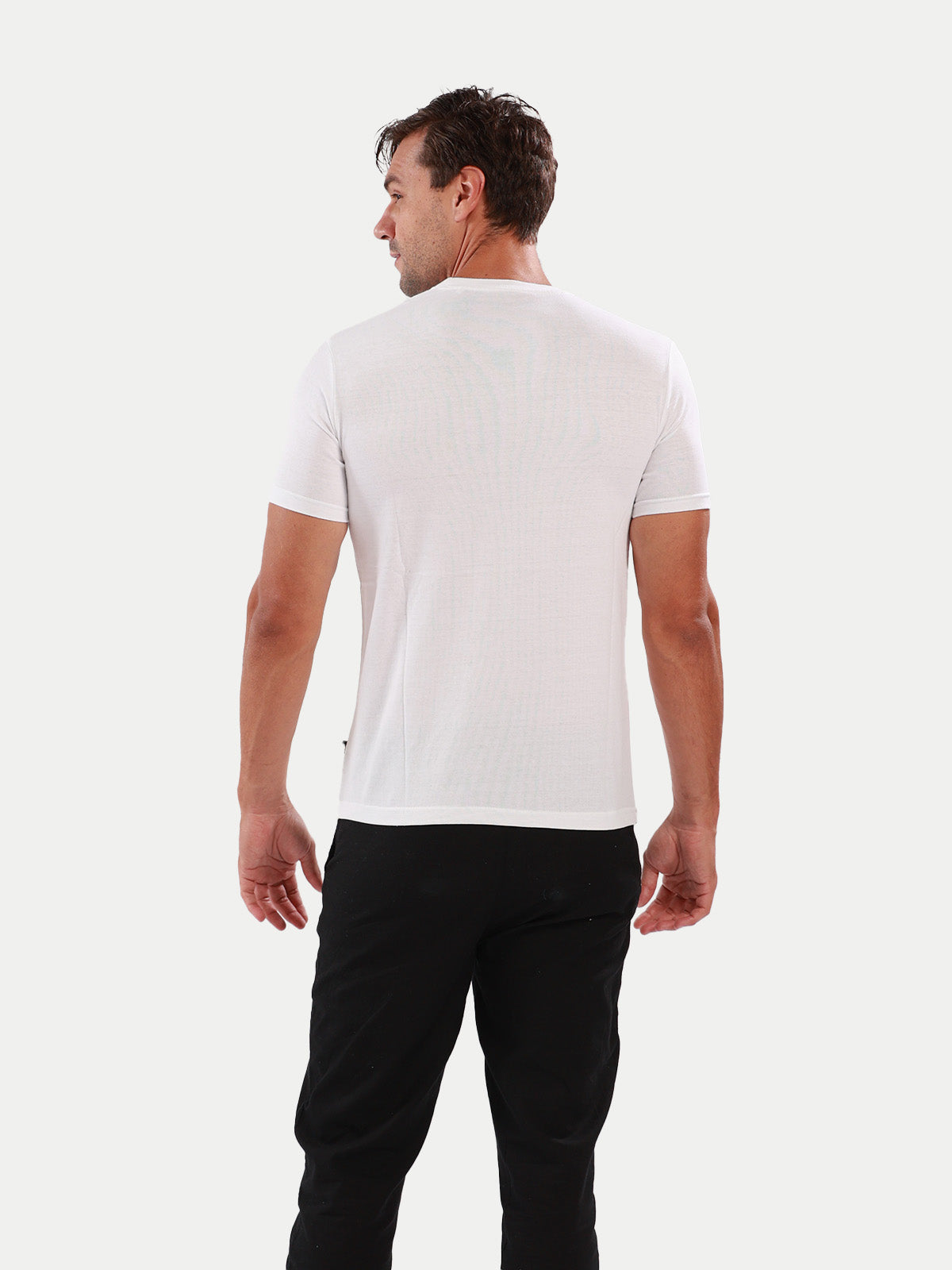 Playera de algodón para hombre - Surf White - Diamond Finish