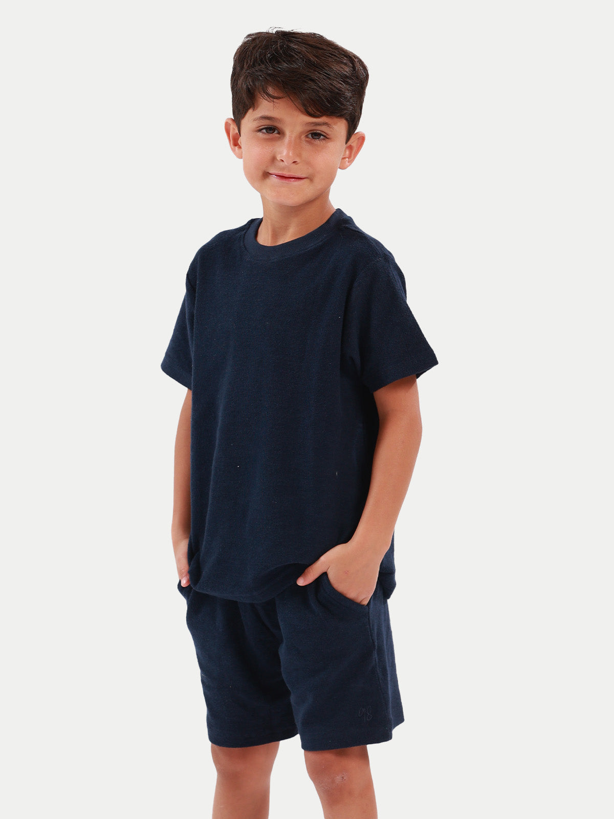 Towel Short - Short de Toalla Azul Marino Para Niño