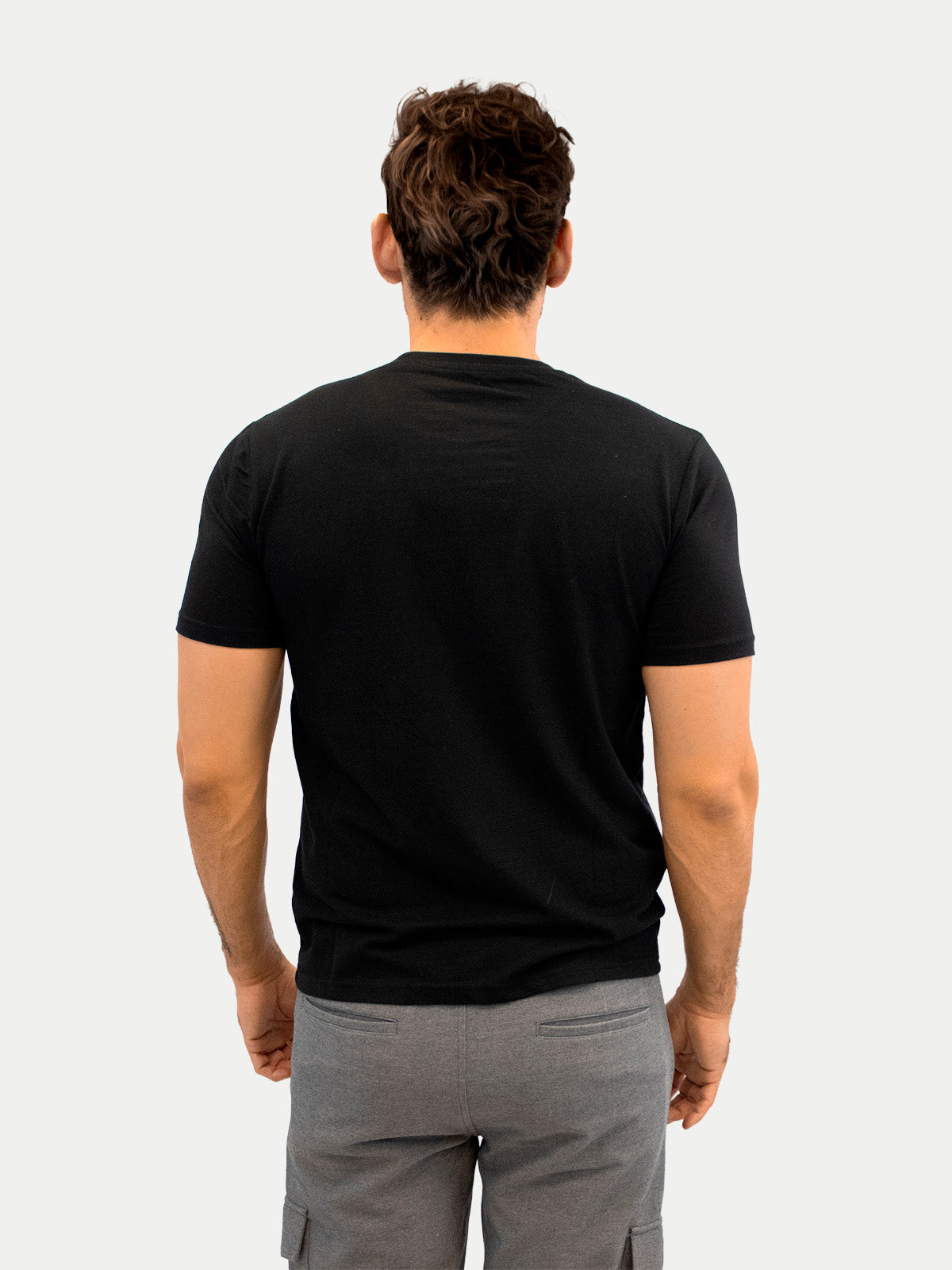 Playera de algodón para hombre - Smile XX Black - Diamond Finish