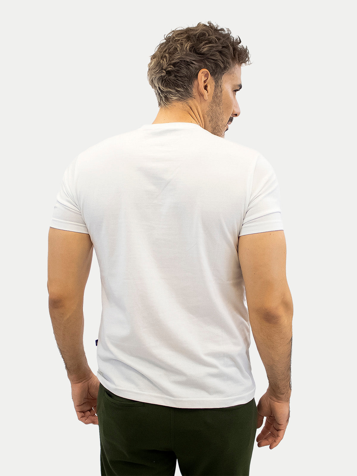 Playera de algodón para hombre - Smile XX Blanco - Diamond Finish