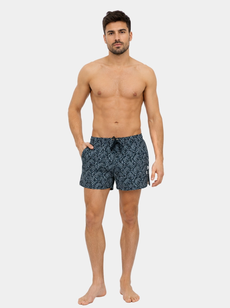Traje de Baño Hombre - Premium Amiba Negro - Fácil Secado