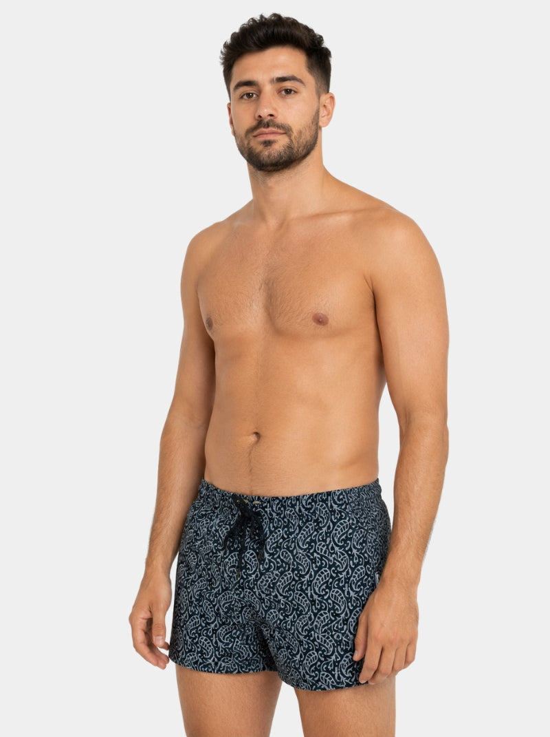 Traje de Baño Hombre - Premium Amiba Negro - Fácil Secado