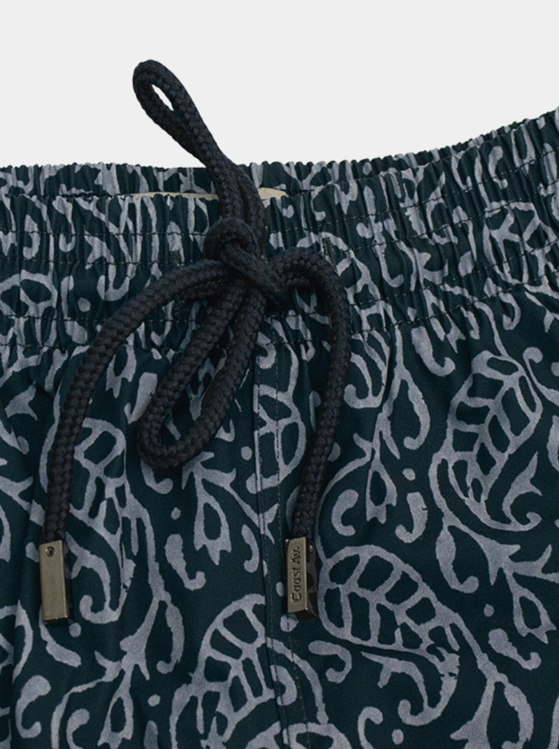 Traje de Baño Hombre - Premium Amiba Negro - Fácil Secado