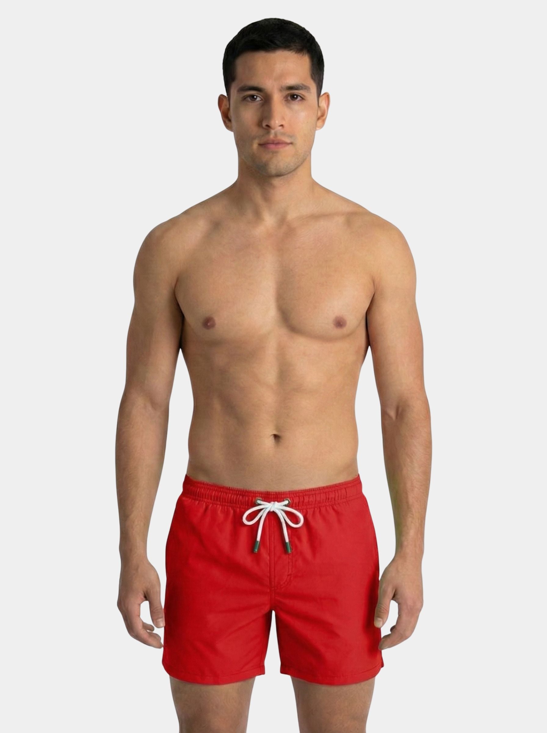 Traje de Baño Para Hombre Secado Rápido Bolsillos - Basic Rojo - Basic Collection