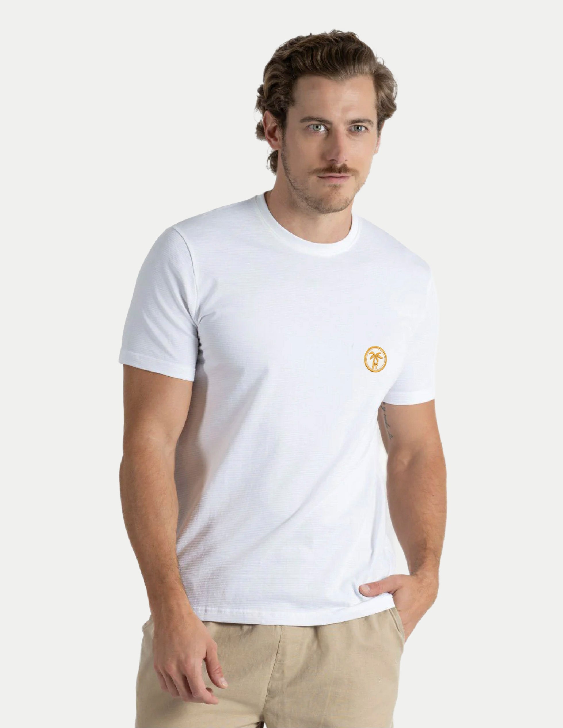 Playera para Hombre - Playera Cuello Redondo Blanco