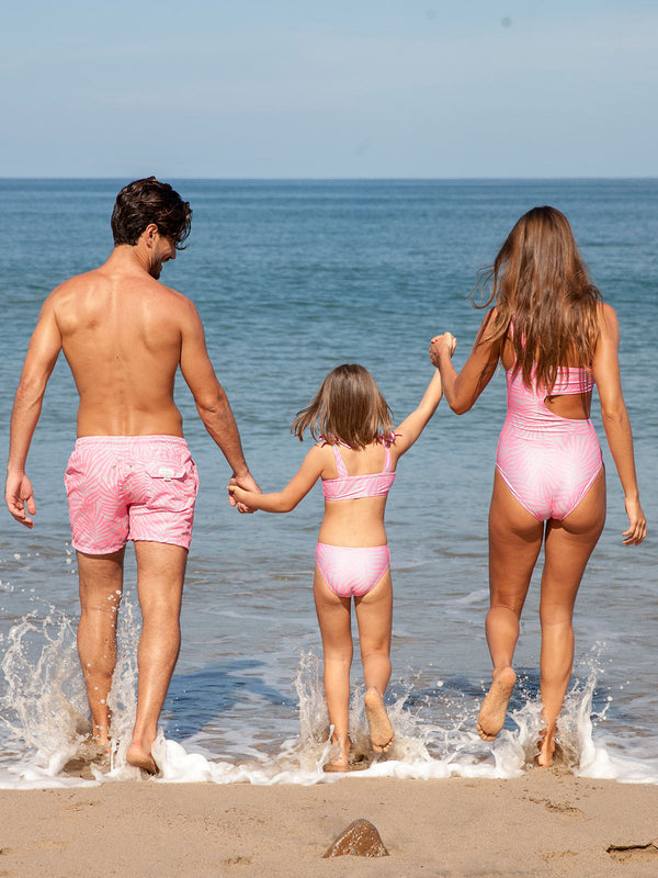 Traje de Baño Niña Bikini - Breeze Palm Pink - 6 Meses a 14 Años