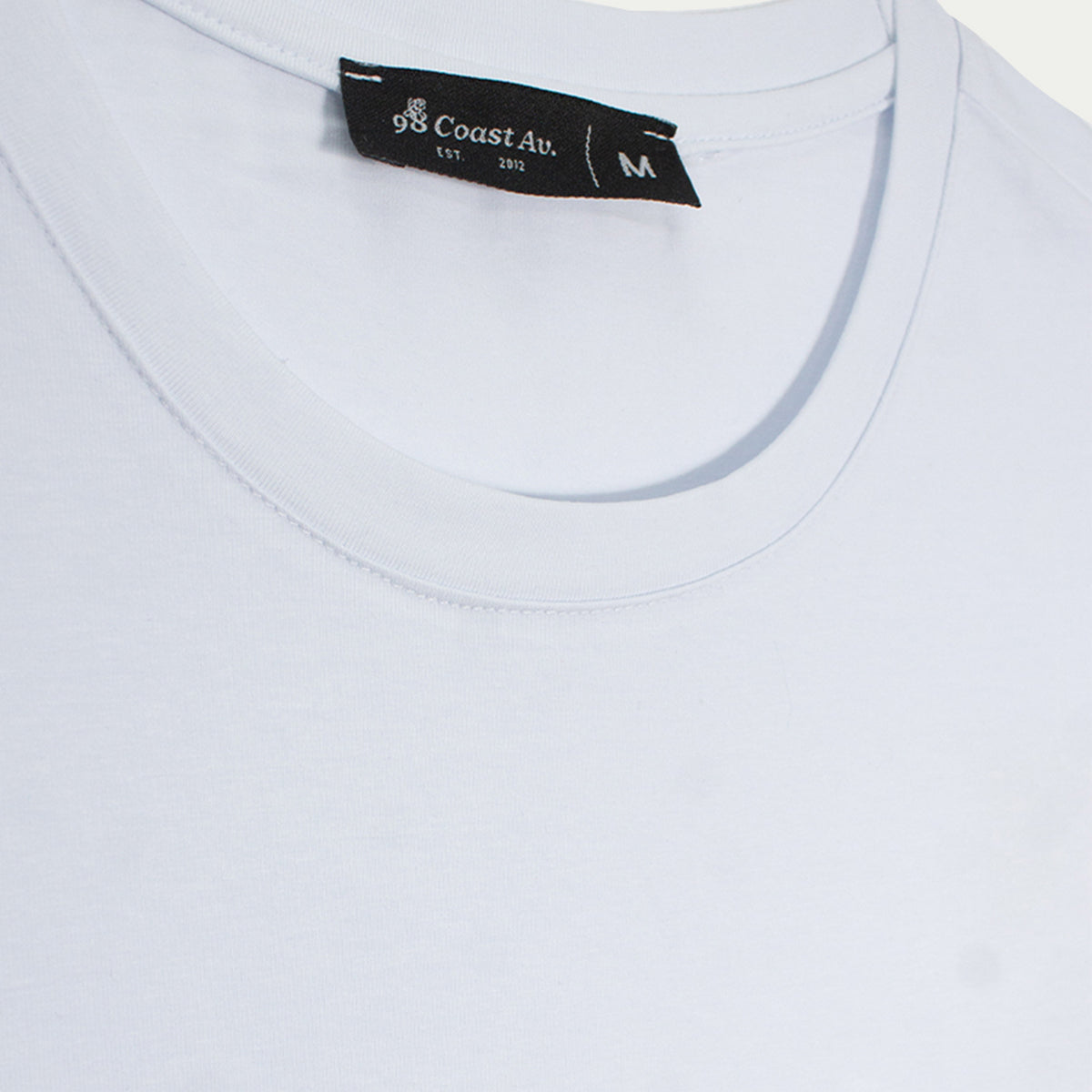 Playera para hombre - Playera con cuello y puño de rif blanco