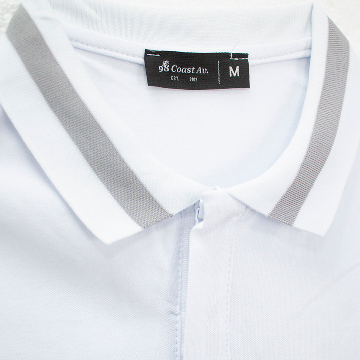 Polo para hombre - Playera tipo polo para hombre clásico color blanco