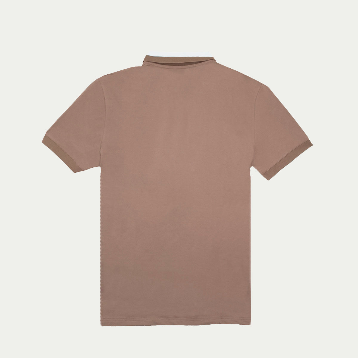 Polo para hombre - Playera tipo polo para hombre clásico color cafe