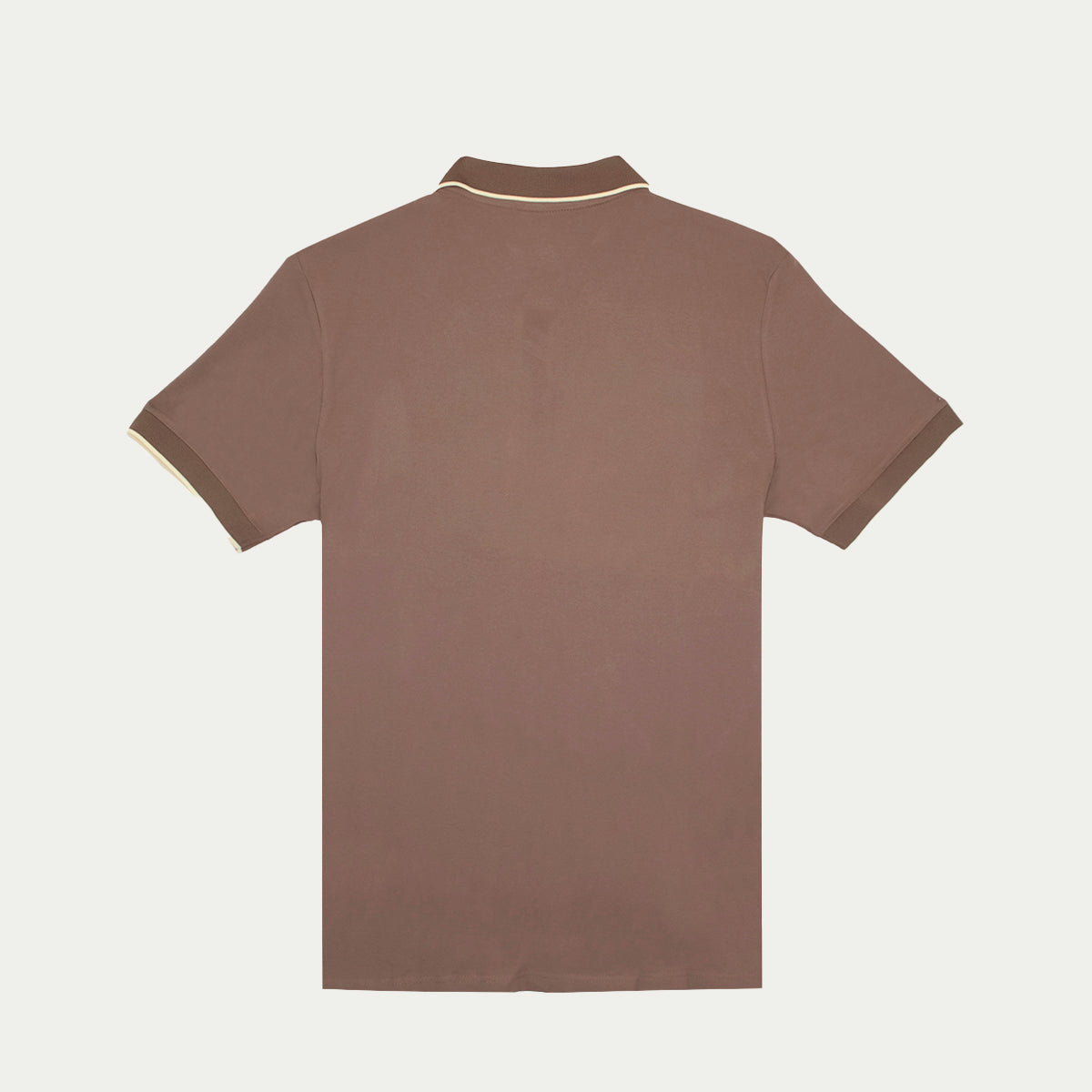 Polo para hombre - Playera tipo polo deportivo y cuello tejido color Café para hombre