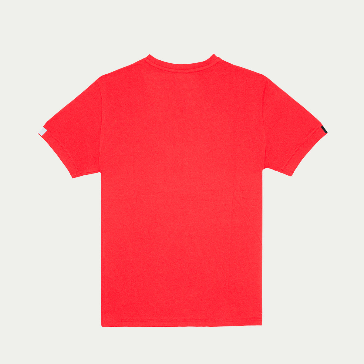 Playera para hombre - Playera con cuello y puño de rif Rojo