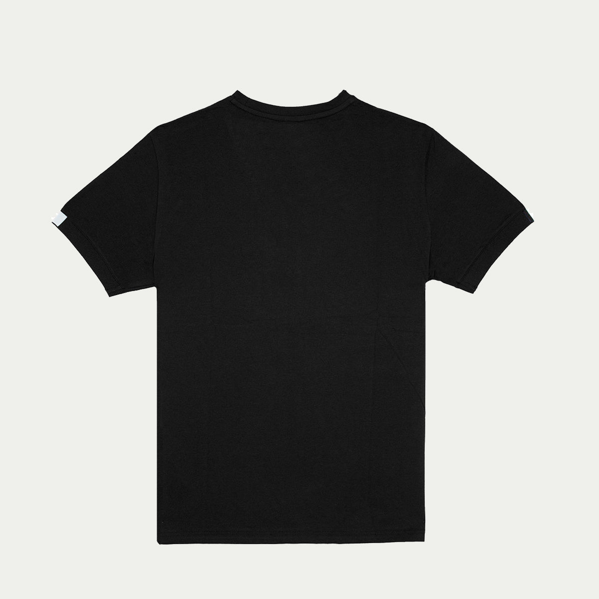 Playera para hombre - Playera con cuello y puño de rif Negro