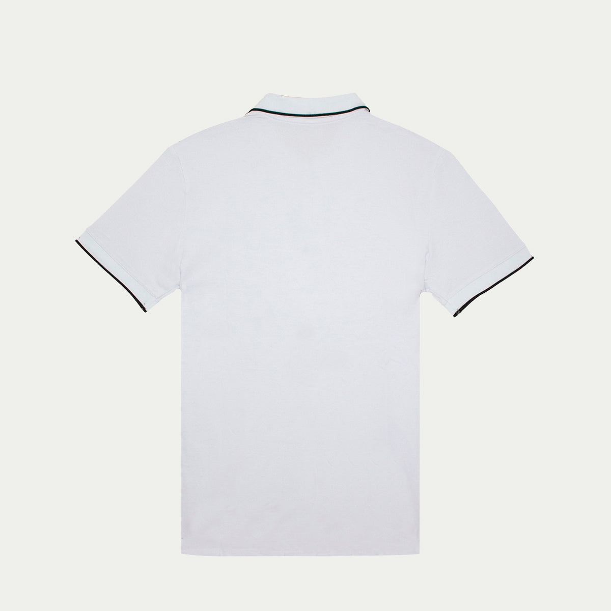 Polo para hombre - Playera tipo polo deportivo y cuello tejido color Blanco para hombre