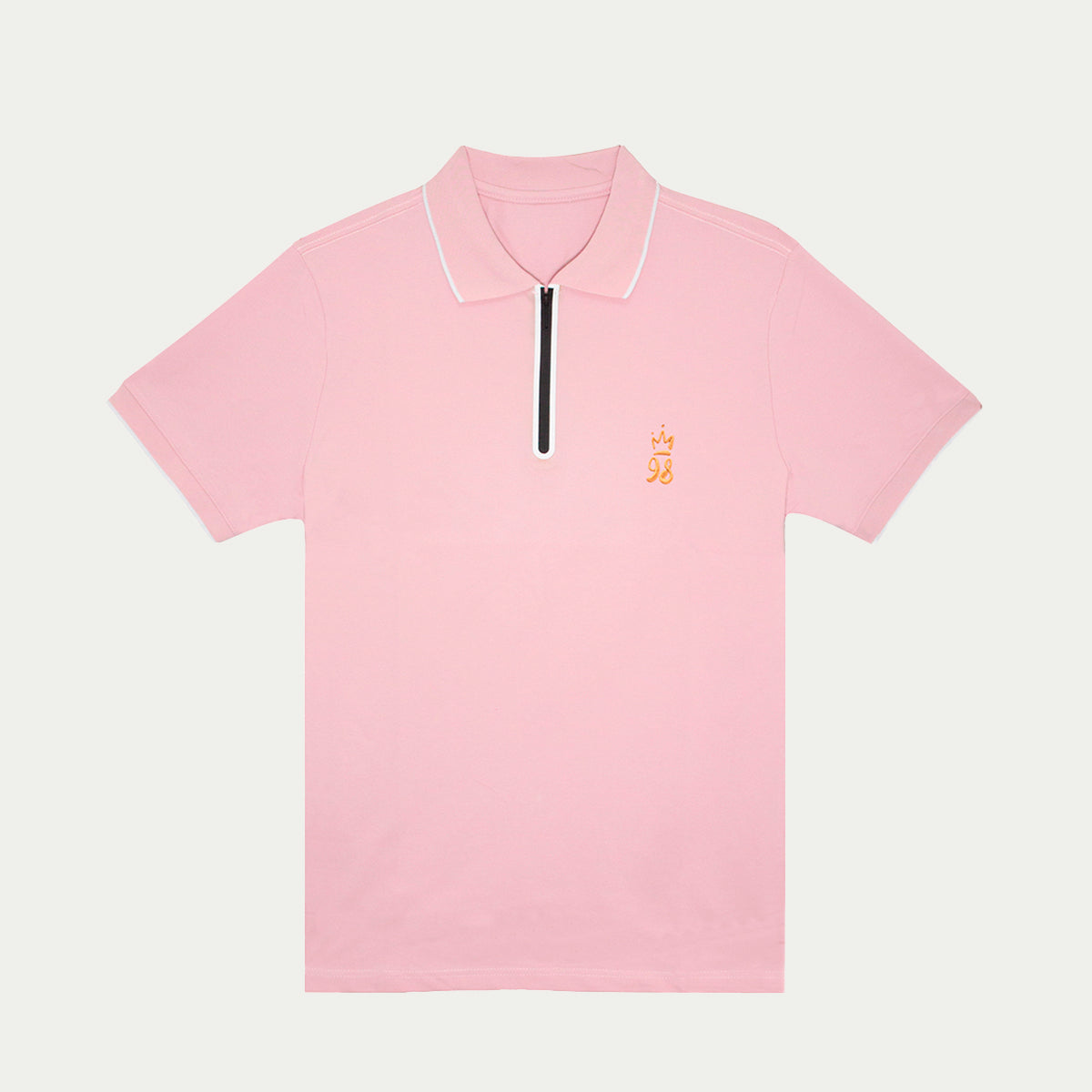 Polo para hombre - Playera tipo polo deportivo y cuello tejido color Rosa para hombre